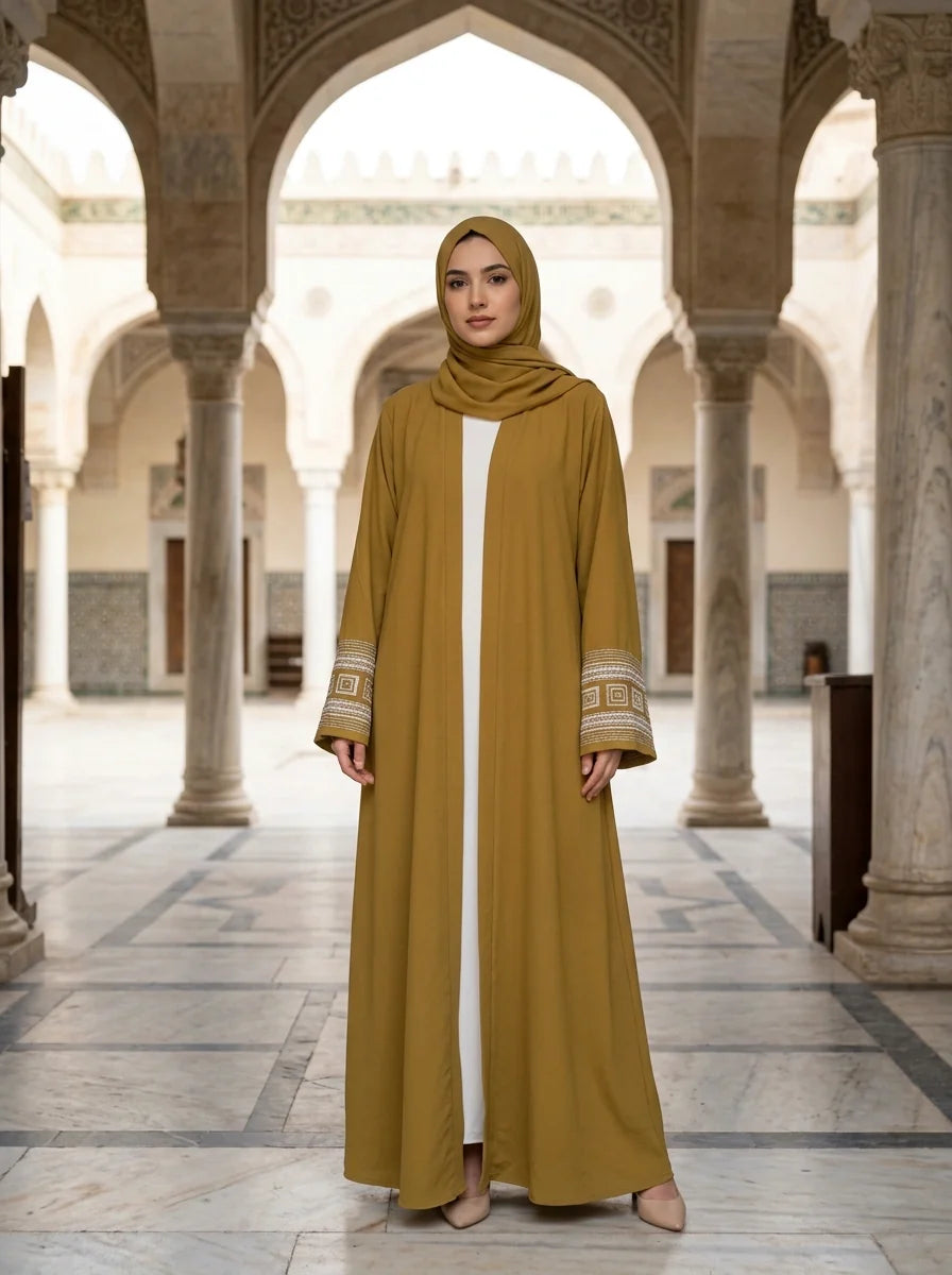Tayyaba Abaya - Mustard