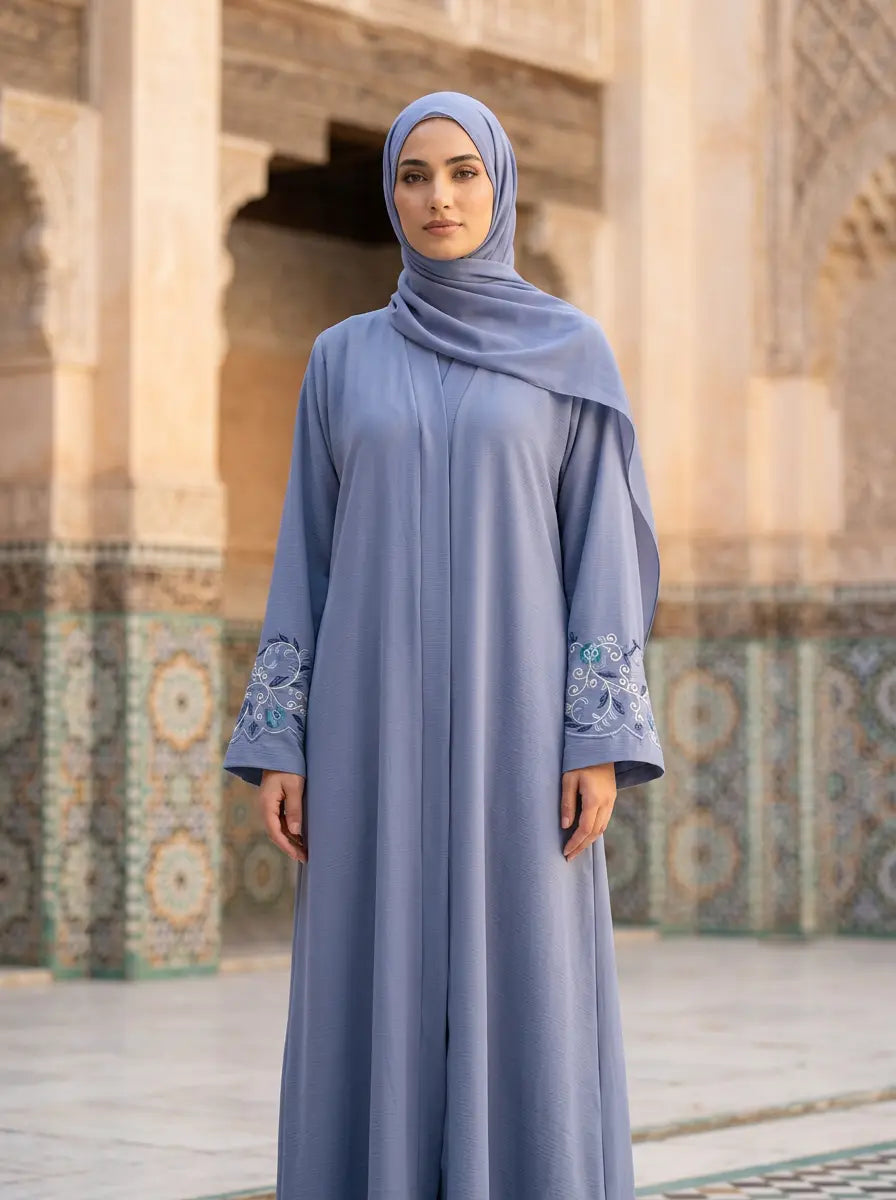 Wardah Abaya - Soft Periwinkle Blue
