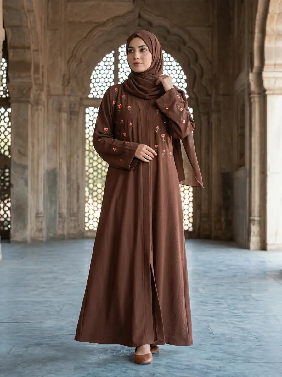 Zara Abaya - Chocolate Brown