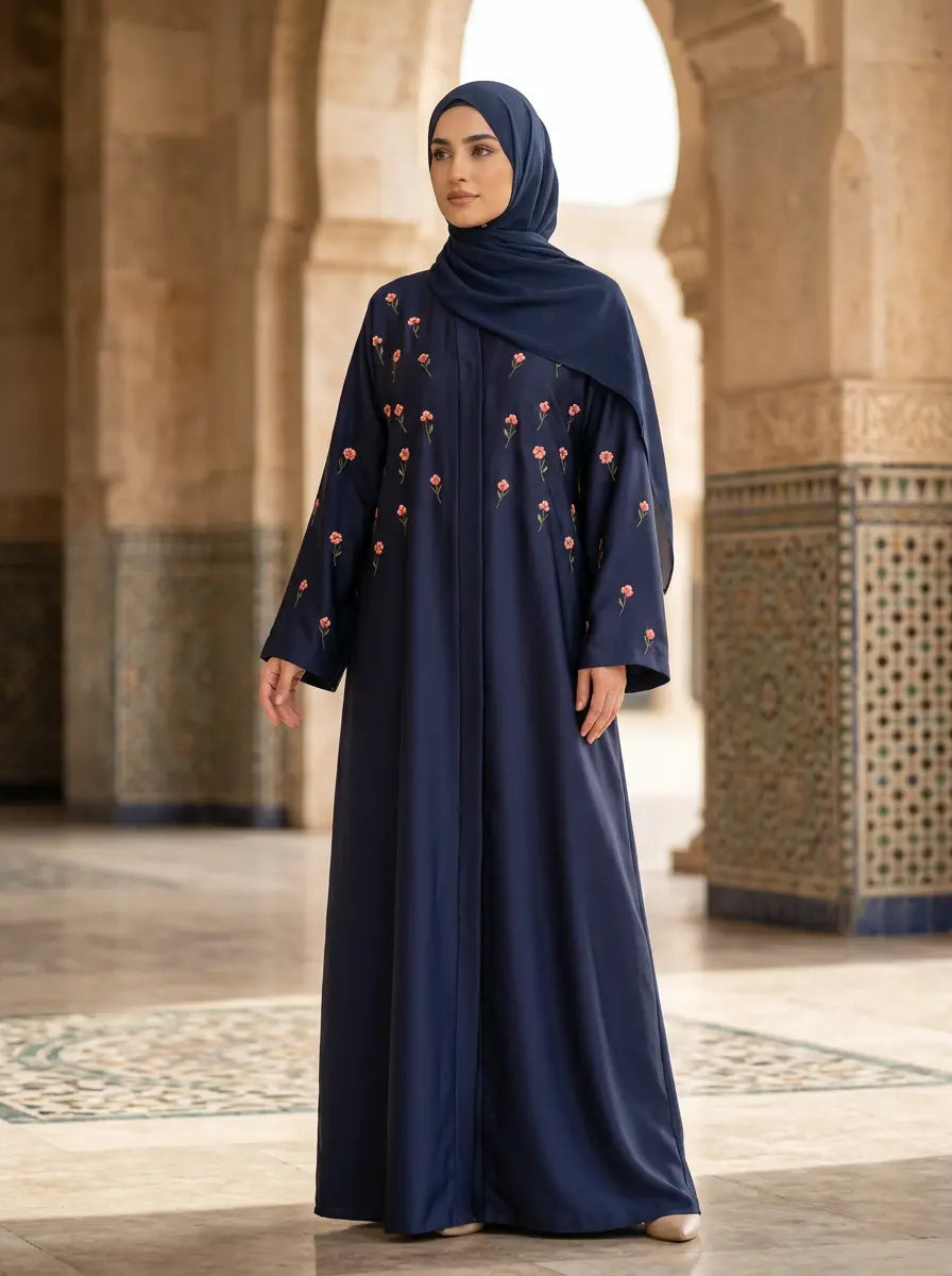 Zara Abaya - Navy Blue