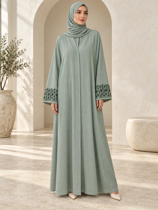 Zubia Abaya in Sage Green