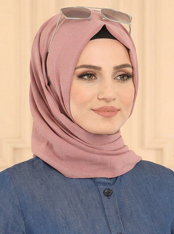 Women Navy Blue Solid Denim Front open Abaya Burqa