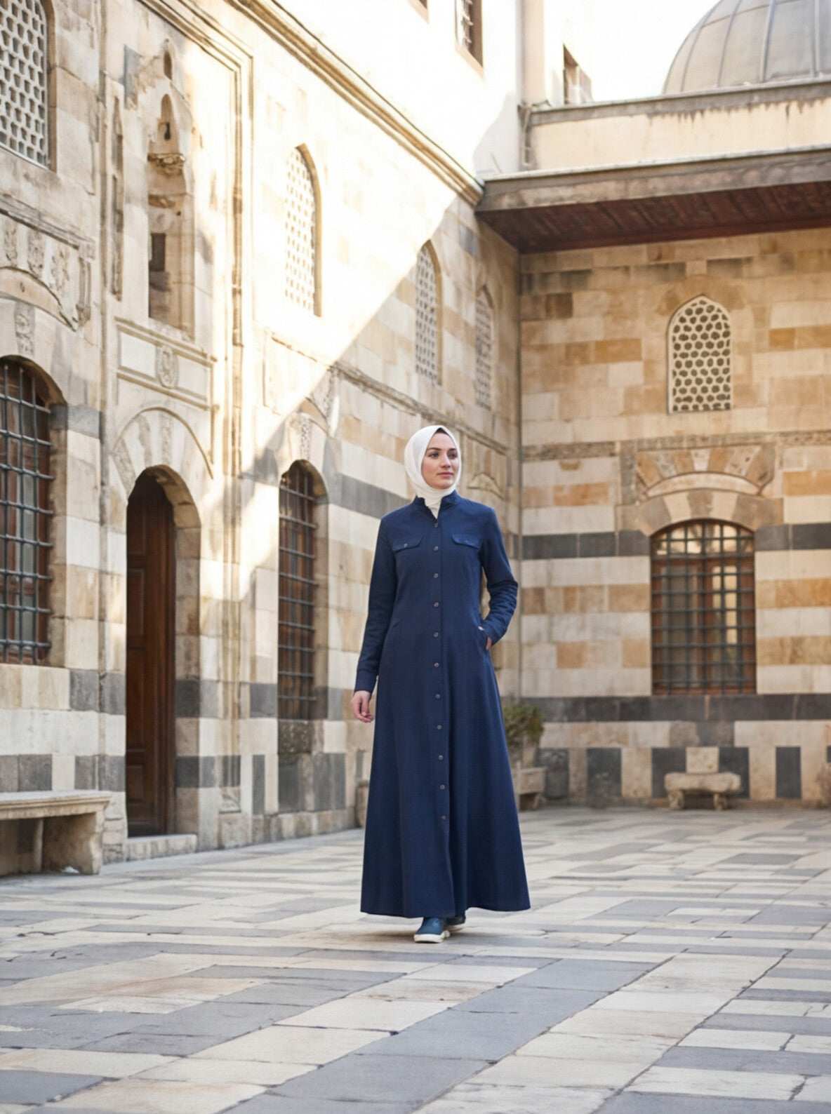 Denim Coat Abaya Premium Coat Style Denim Abaya Jilbab