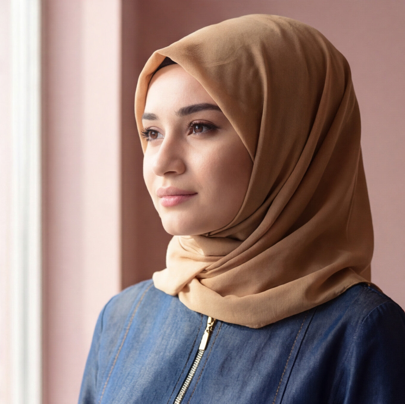 Front Full Zip Up Denim Abaya Front Zipper Abaya Jeans Abaya For Her