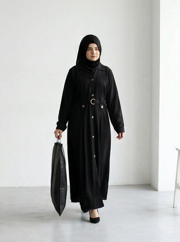 Irani coat black colour fair stitching pure nida fabric Coat Coller