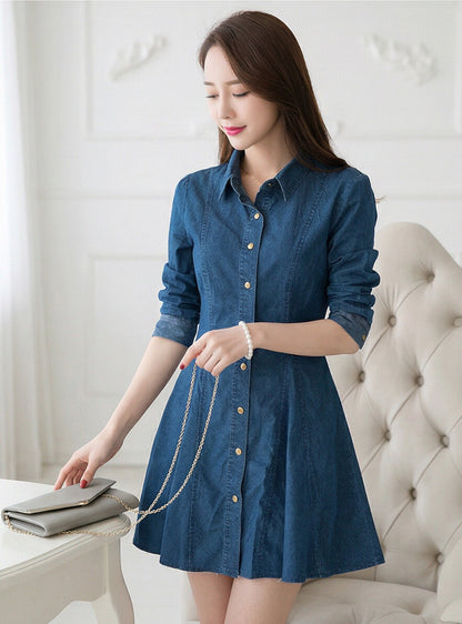 Denim Navy Blue Tunic & ladies shirt Top for Women