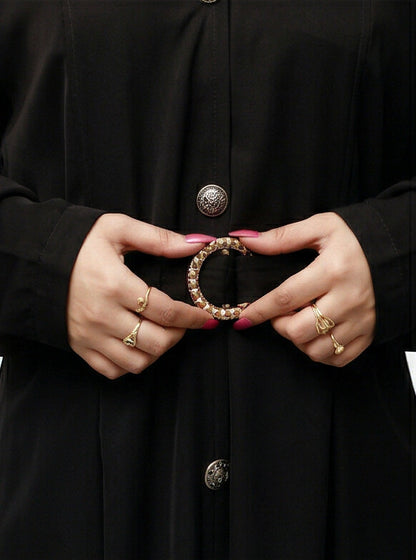 Irani coat black colour fair stitching pure nida fabric Coat Coller