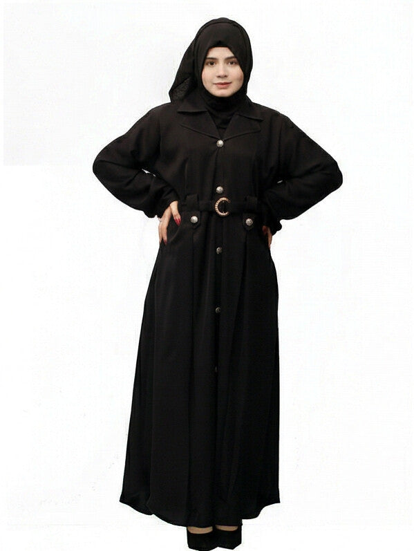 Irani coat black colour fair stitching pure nida fabric Coat Coller