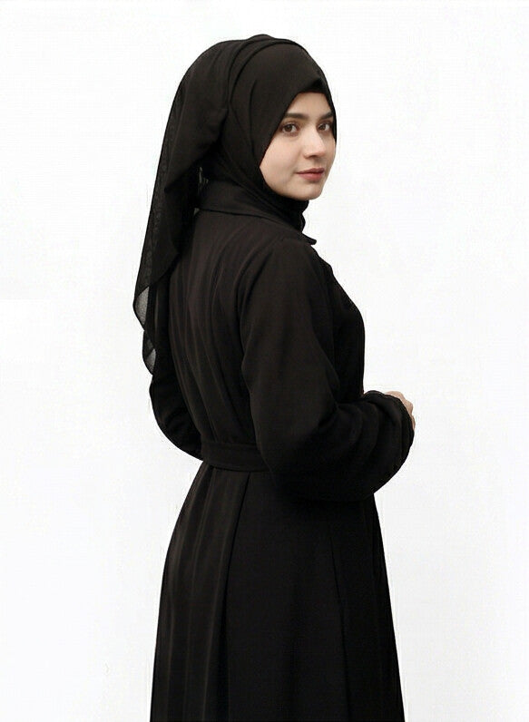 Irani coat black colour fair stitching pure nida fabric Coat Coller