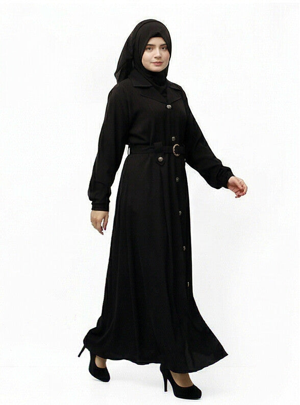 Irani coat black colour fair stitching pure nida fabric Coat Coller