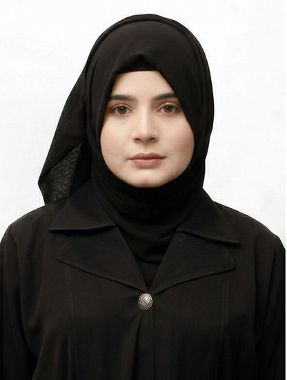 Irani coat black colour fair stitching pure nida fabric Coat Coller