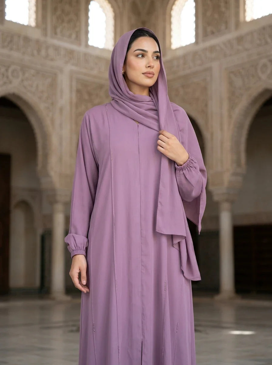 Sahiba Abaya in Lilac - modest full-length abaya